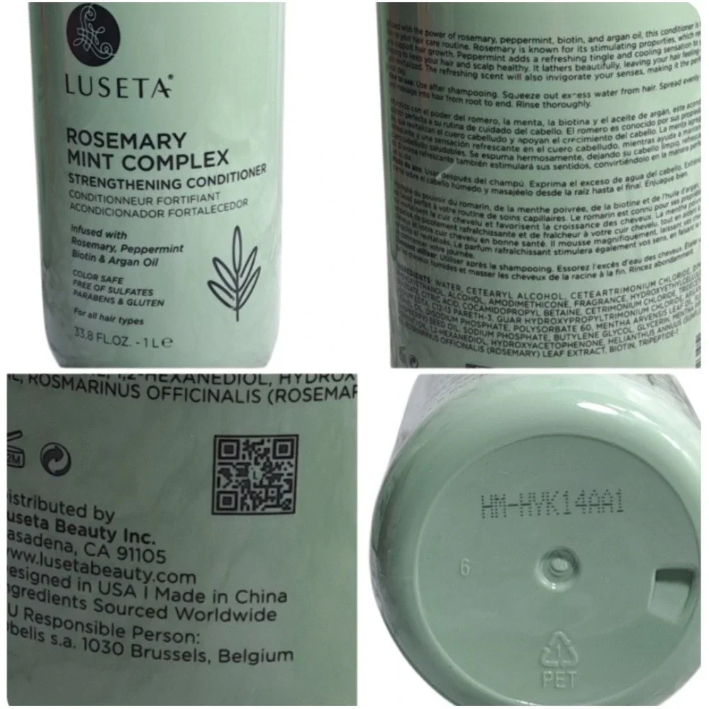 Luseta Rosemary‎ Mint Complex Strengthening Conditioner 33.8 FL(1 Liter)